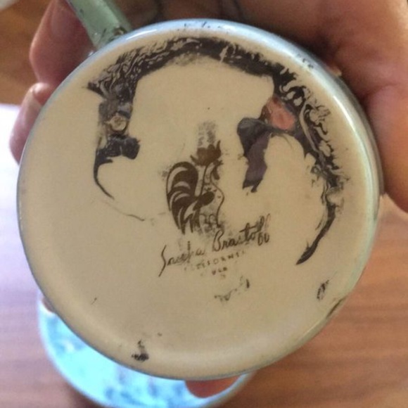 MCM: Rare-Sascha Blastoff Surf Ballet Dinner plate w/fitted cup- teal & silver - Picture 4 of 6